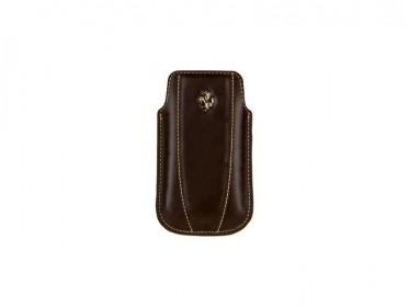 Чехол-кармашек для iPhone 4/4S Ferrari коричневый	